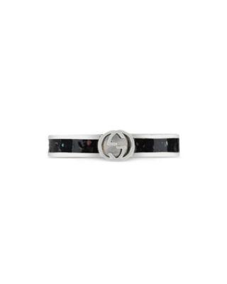 Silver Interlocked G 3.5mm Band Ring by GUCCI