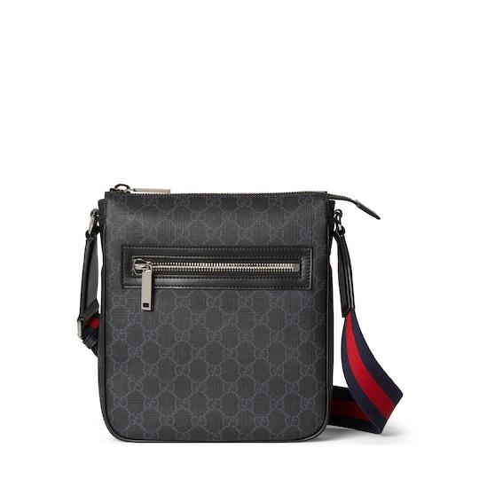 Small GG crossbody bag in black GG Supreme by GUCCI