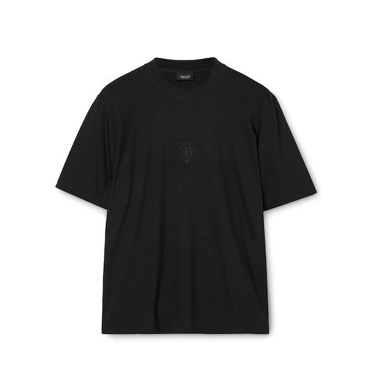 Soft rayon jersey T-shirt with embroidery by GUCCI