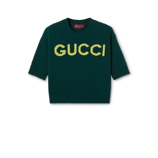 Soft wool top with intarsia by GUCCI
