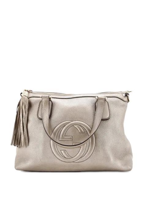 Soho Convertible Soft Top Handle Bag Leather satchel by GUCCI 