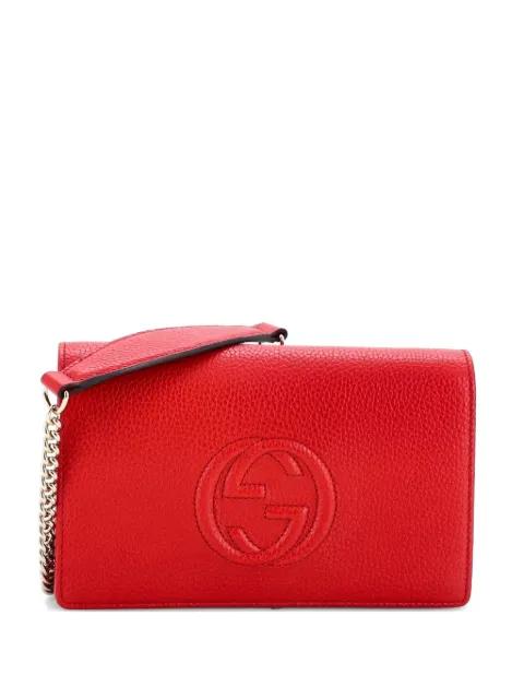 Soho Wallet on Chain Leather crossbody bag by GUCCI 