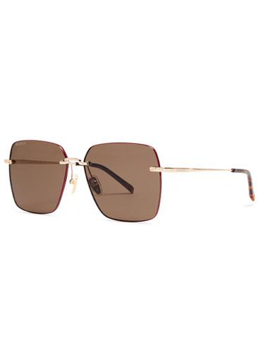 Square-frame sunglasses by GUCCI