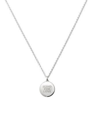 Sterling Silver Blind for Love Double G Disc Pendant Necklace by GUCCI