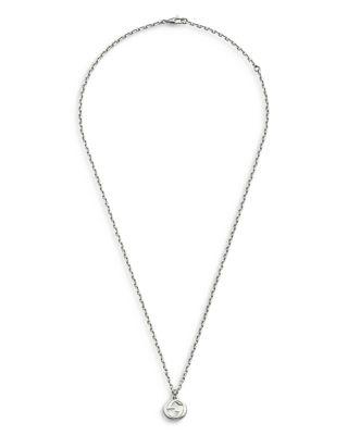 Sterling Silver Interlocking G Pendant Necklace by GUCCI