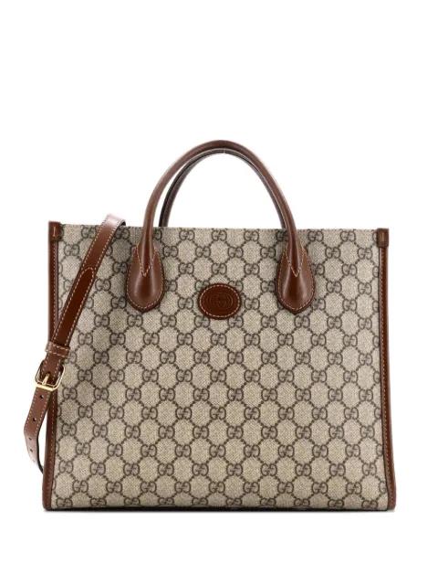Structured Top Handle Open Tote GG Coated Canvas Small shoulder bag by GUCCI 
