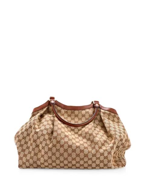 Sukey GG Canvas with Leather Large tote bag by GUCCI 
