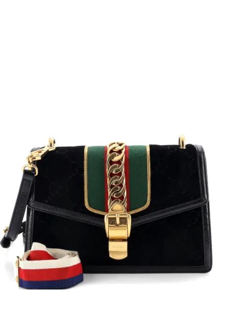 Sylvie Shoulder Bag GG Velvet Small crossbody bag by GUCCI 