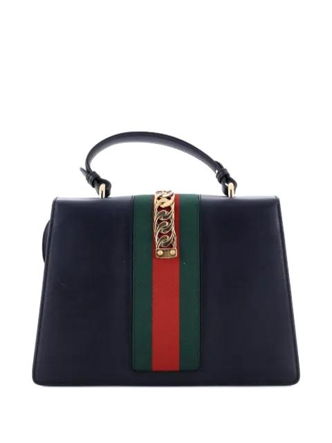 Sylvie Top Handle Bag Leather Medium satchel by GUCCI 
