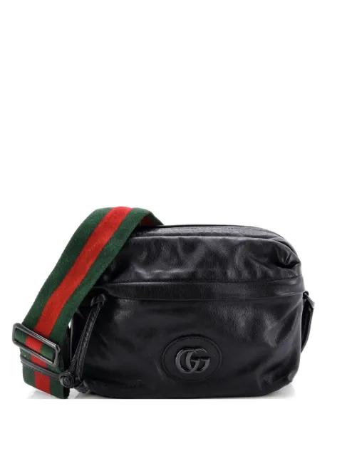 Tonal Double G Shoulder Bag Leather crossbody bag by GUCCI 