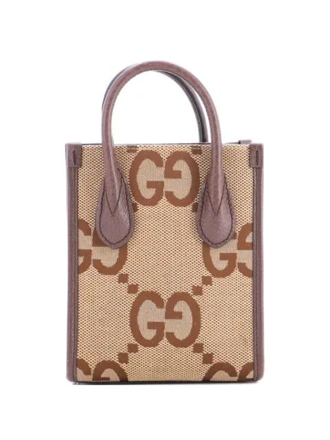 Vertical Tote Jumbo GG Canvas Mini crossbody bag by GUCCI 