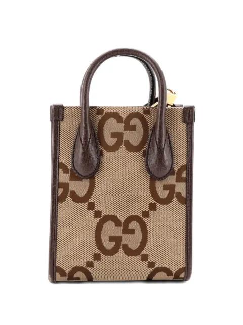 Vertical Tote Jumbo GG Canvas Mini crossbody bag by GUCCI 