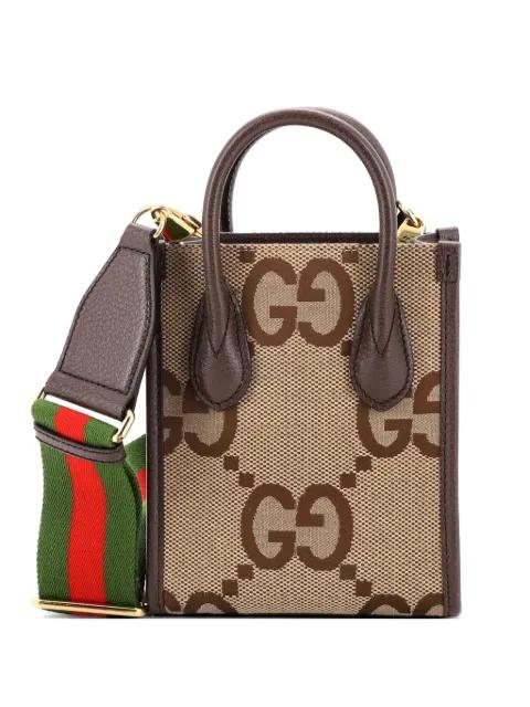 Vertical Tote Jumbo GG Canvas Mini crossbody bag by GUCCI 