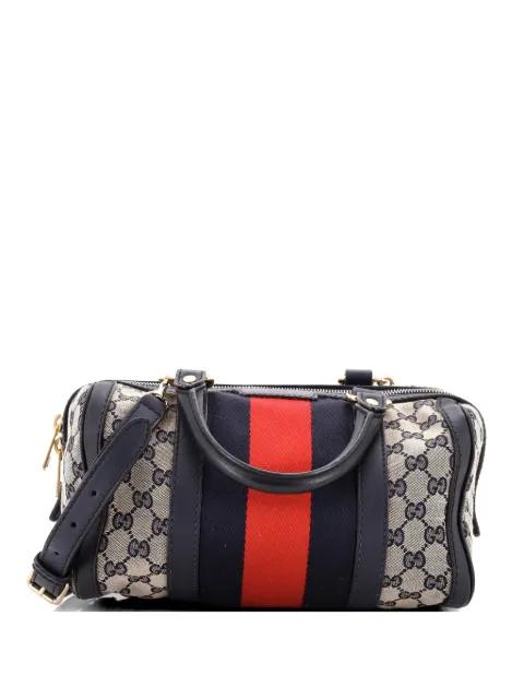 Vintage Web Boston Bag GG Canvas Small satchel by GUCCI 