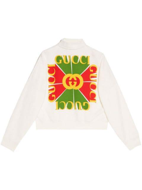 Vintage logo-appliqué sweatshirt by GUCCI