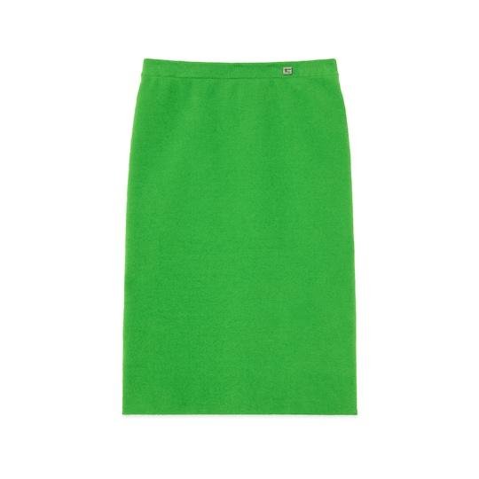 Viscose skirt with Crystal G in green by GUCCI