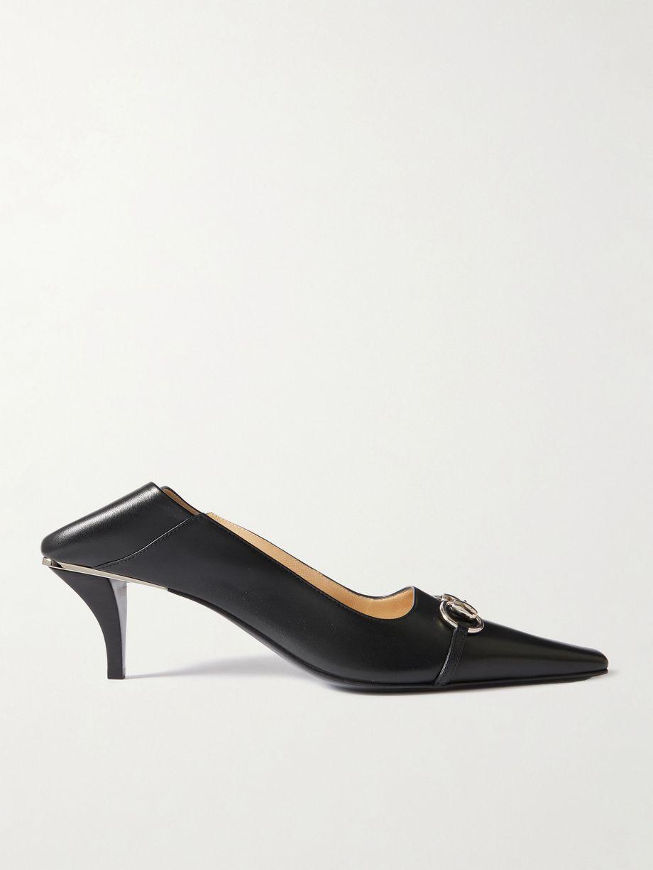 Vittoria collapsible-heel horsebit-embellished leather pumps by GUCCI