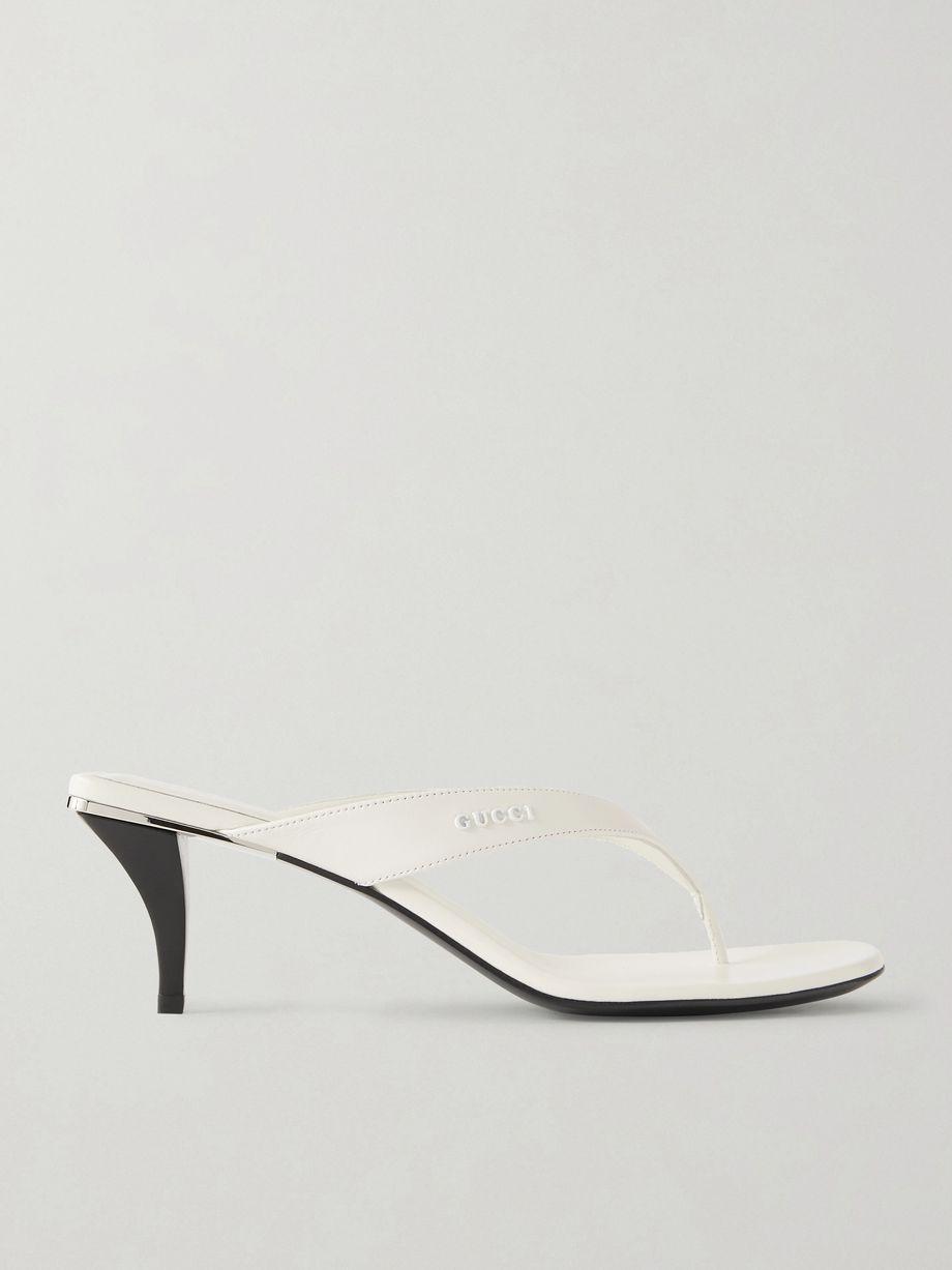 Vittoria logo-embellished leather thong sandals by GUCCI