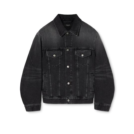 Washed certified cotton denim jacket by GUCCI