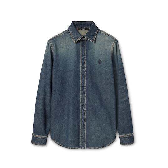 Washed certified cotton denim shirt by GUCCI