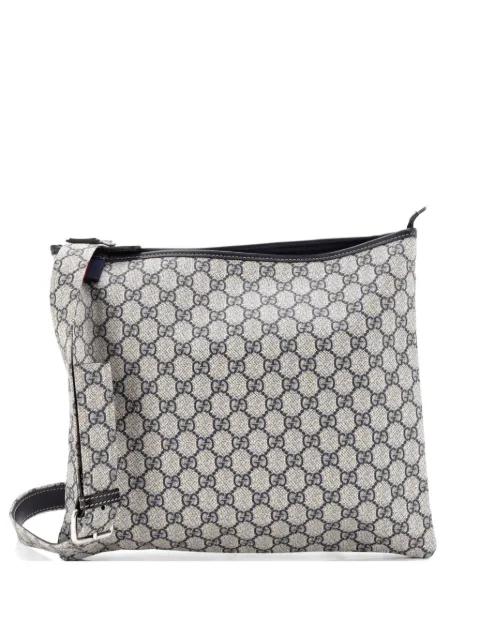 Web Loop Flat Messenger GG Coated Canvas Large crossbody bag by GUCCI 