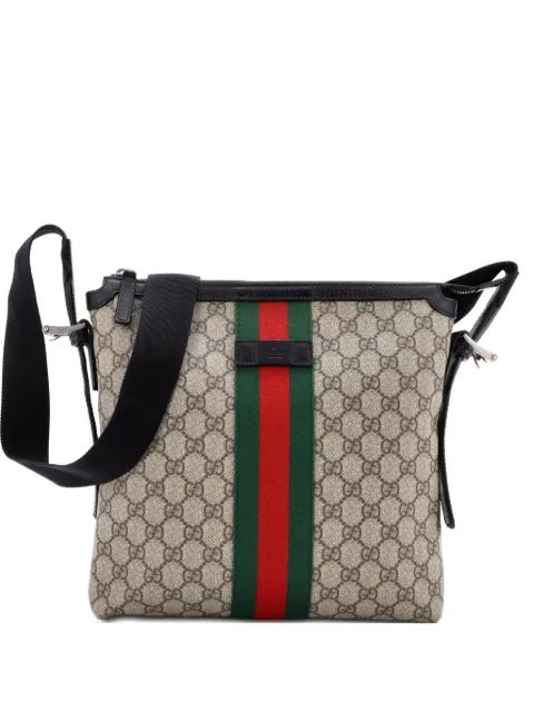 Web Messenger Bag GG Coated Canvas Medium crossbody bag by GUCCI Web Messenger Bag GG Coated Canvas Medium crossbody bag by GUCCI