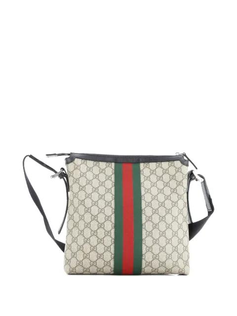 Web Messenger Bag GG Coated Canvas Medium crossbody bag by GUCCI 