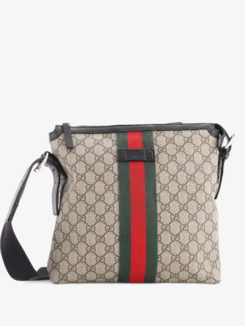 Web Messenger Bag GG Coated Canvas Medium crossbody bag by GUCCI 