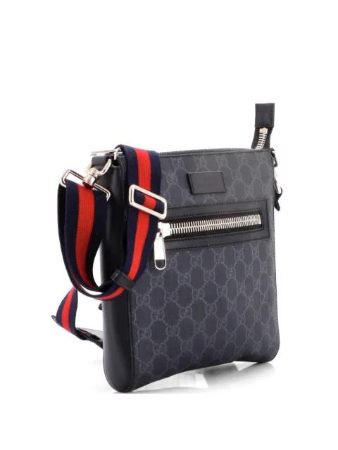 Web Strap Front Zip Messenger Bag GG Coated Canvas Small crossbody bag by GUCCI 