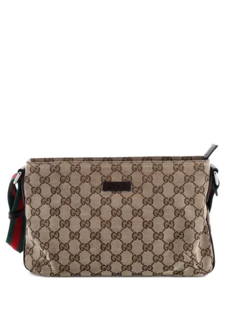 Web Strap Messenger Bag GG Canvas Small crossbody bag by GUCCI 
