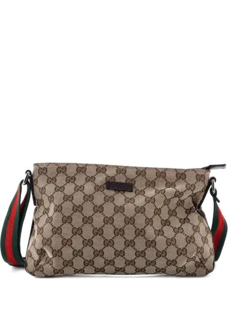 Web Strap Messenger Bag GG Canvas Small crossbody bag by GUCCI 
