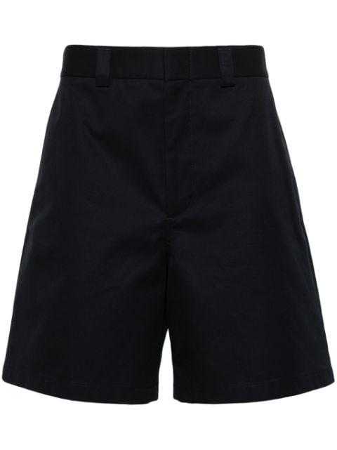 Web-stripe tailored shorts by GUCCI