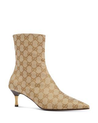 Women's Bombshell GG Canvas Ankle Boots by GUCCI