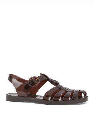Women's Double G Rubber Fisherman Sandals by GUCCI