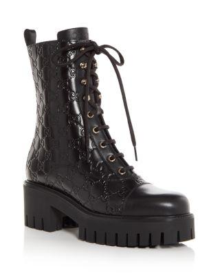 Women's GG Combat Boots by GUCCI