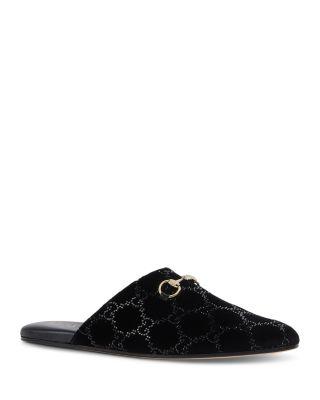 Women's GG Crystal Horsebit Mules by GUCCI
