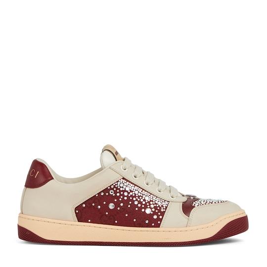 Women's GG crystal Screener sneaker by GUCCI