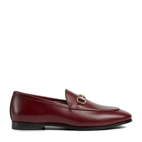 Women's Gucci Jordaan loafer in Rosso Ancora leather by GUCCI