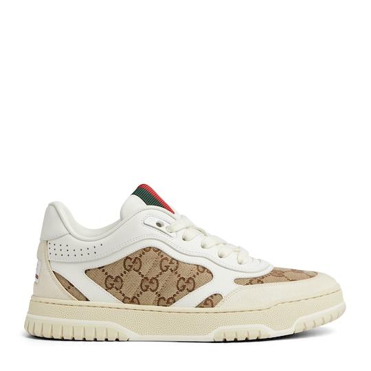 Women's Gucci Re-Web sneaker in Original GG canvas by GUCCI