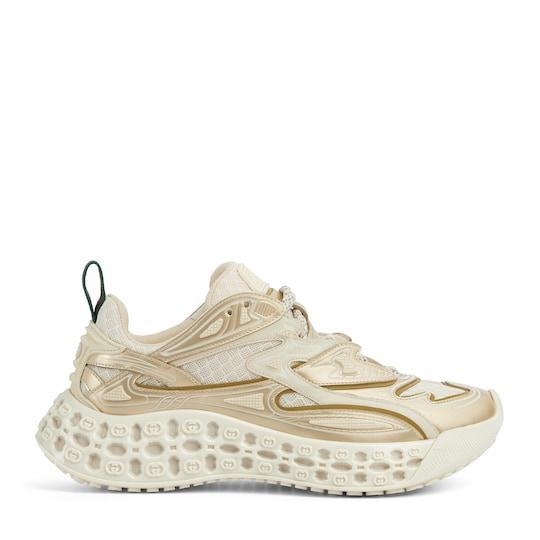 Women's Gucci cub3d sneaker in platinum Demetra and mesh by GUCCI Women's Gucci cub3d sneaker in platinum Demetra and mesh by GUCCI