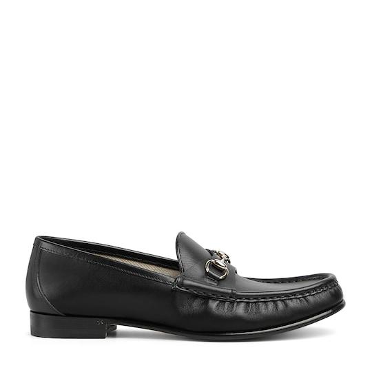 Women's Horsebit 1953 loafer in black leather by GUCCI