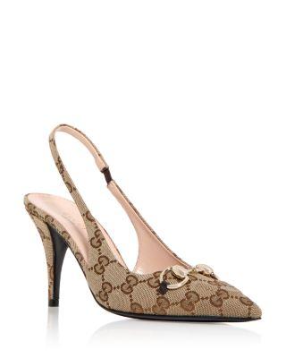 Women's Horsebit Slingback Pumps by GUCCI