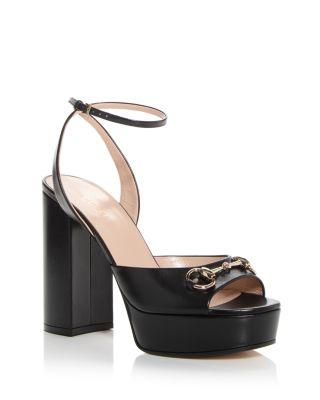 Women's Malaga Horsebit High Heel Platform Sandals by GUCCI