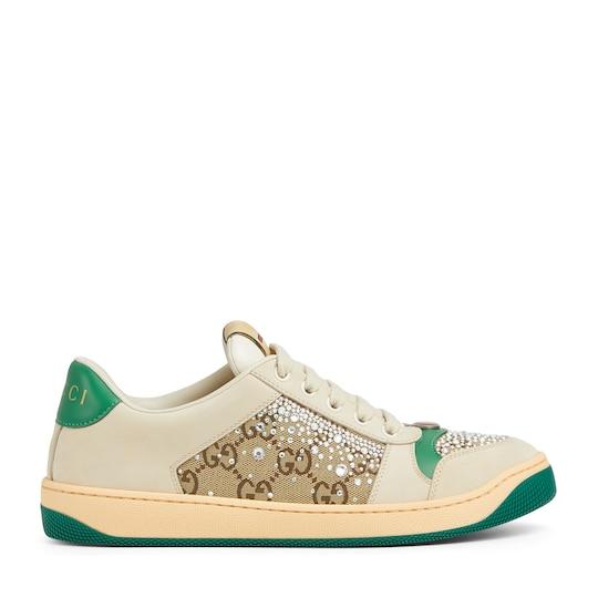 Women's Screener sneaker in ivory leather by GUCCI