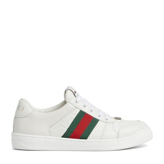 Women's Screener sneaker in white leather by GUCCI