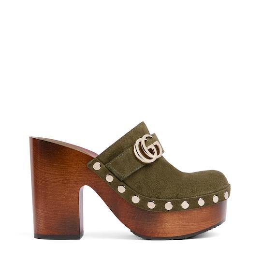 Women's platform clog with Double G by GUCCI