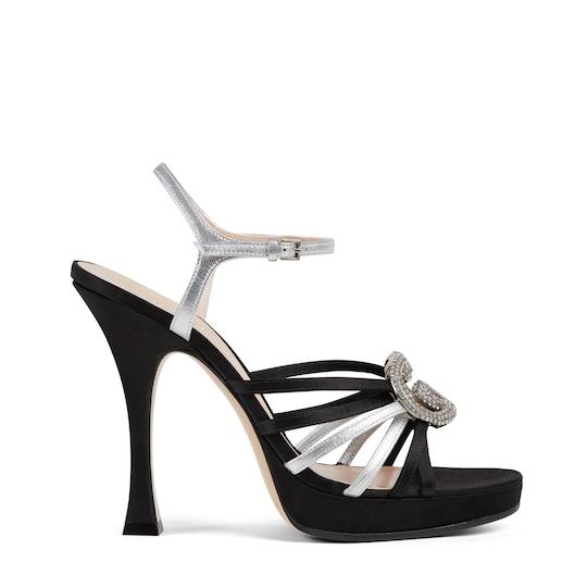 Women's pump with crystal Interlocking G by GUCCI