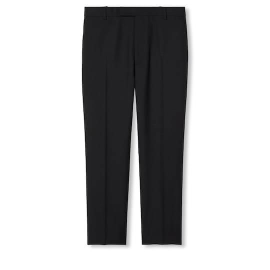 Wool blend twill trouser in black by GUCCI
