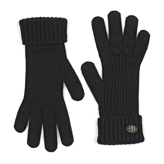 Wool cashmere gloves with Double G in black by GUCCI