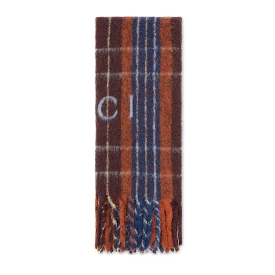 Wool scarf with Gucci logo by GUCCI